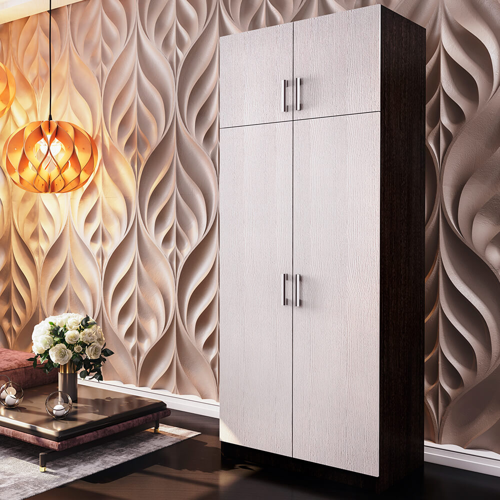 Шкаф двухстворчатый с перегородкой венге